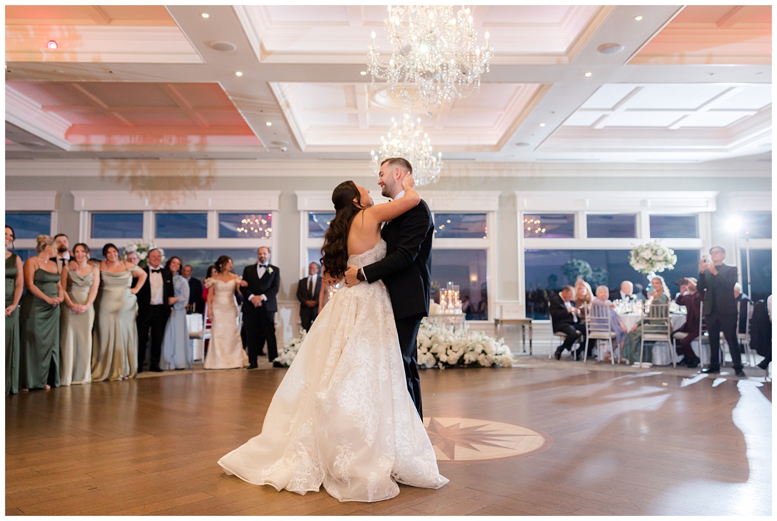 bride and groom first dance