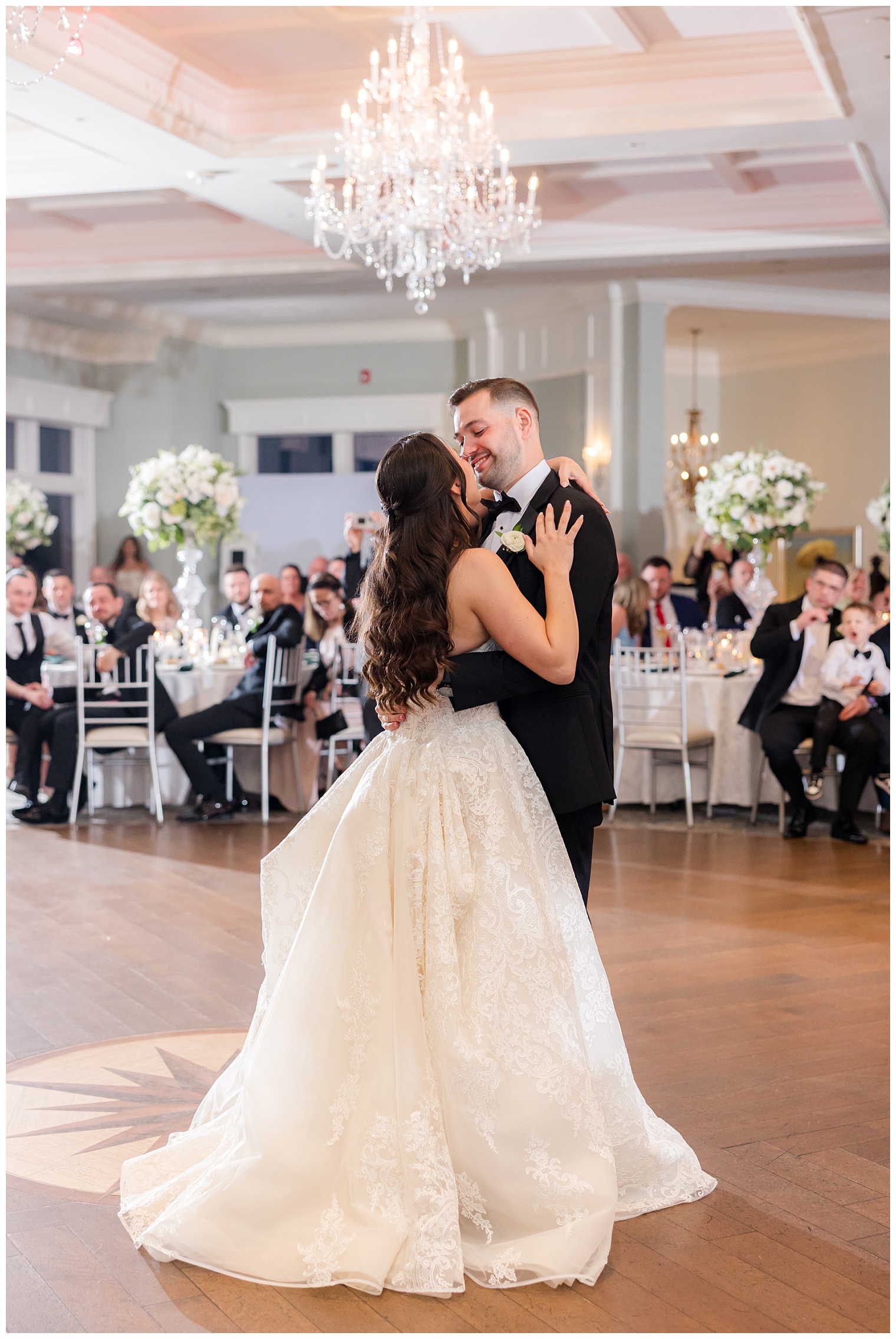 bride and groom first dance