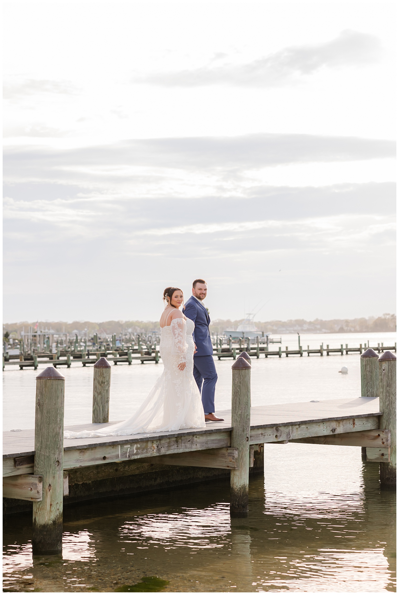 bride and groom at clarks landing 