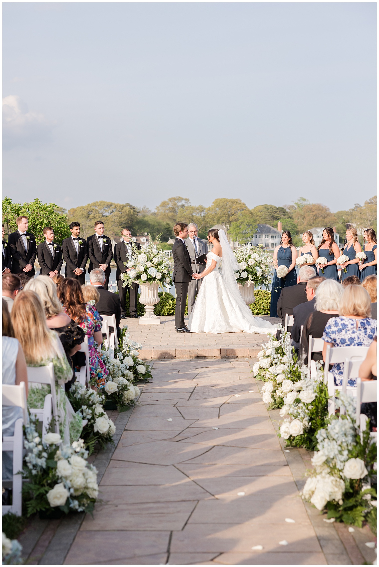 bride and groom at the aisle
