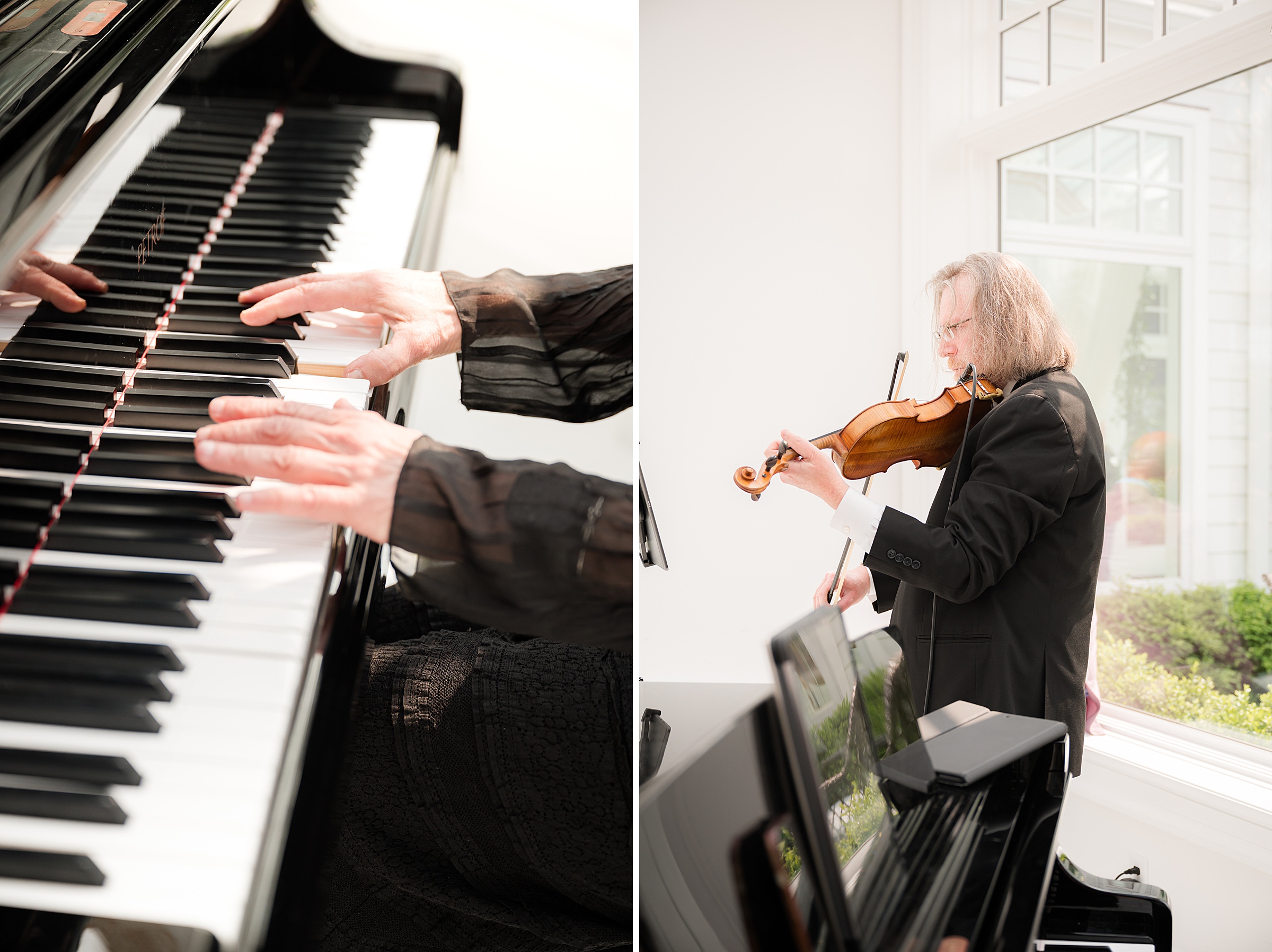 Detail shots of ceremony musicians