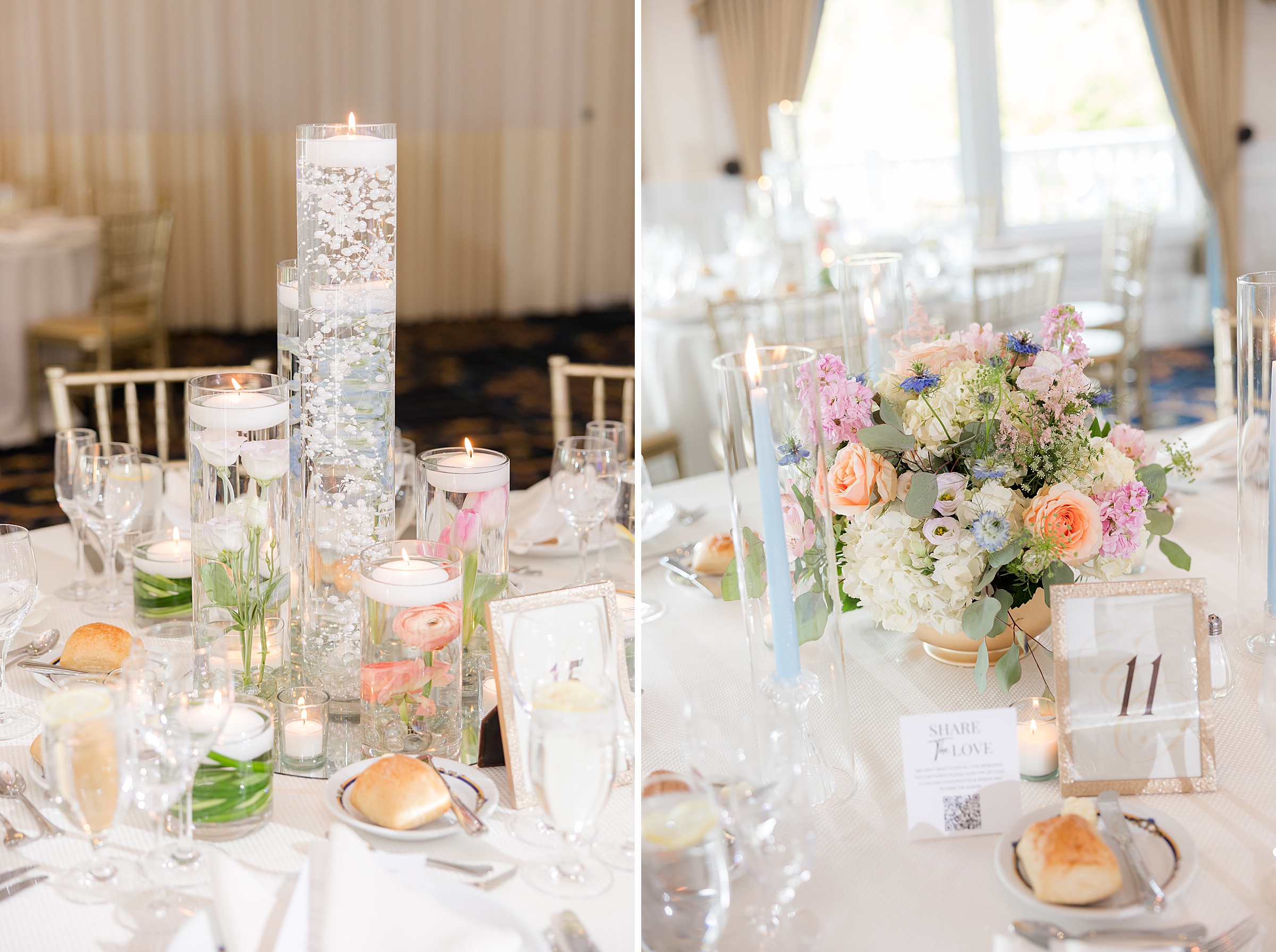 Reception details sign at Eagle Oaks Country Club