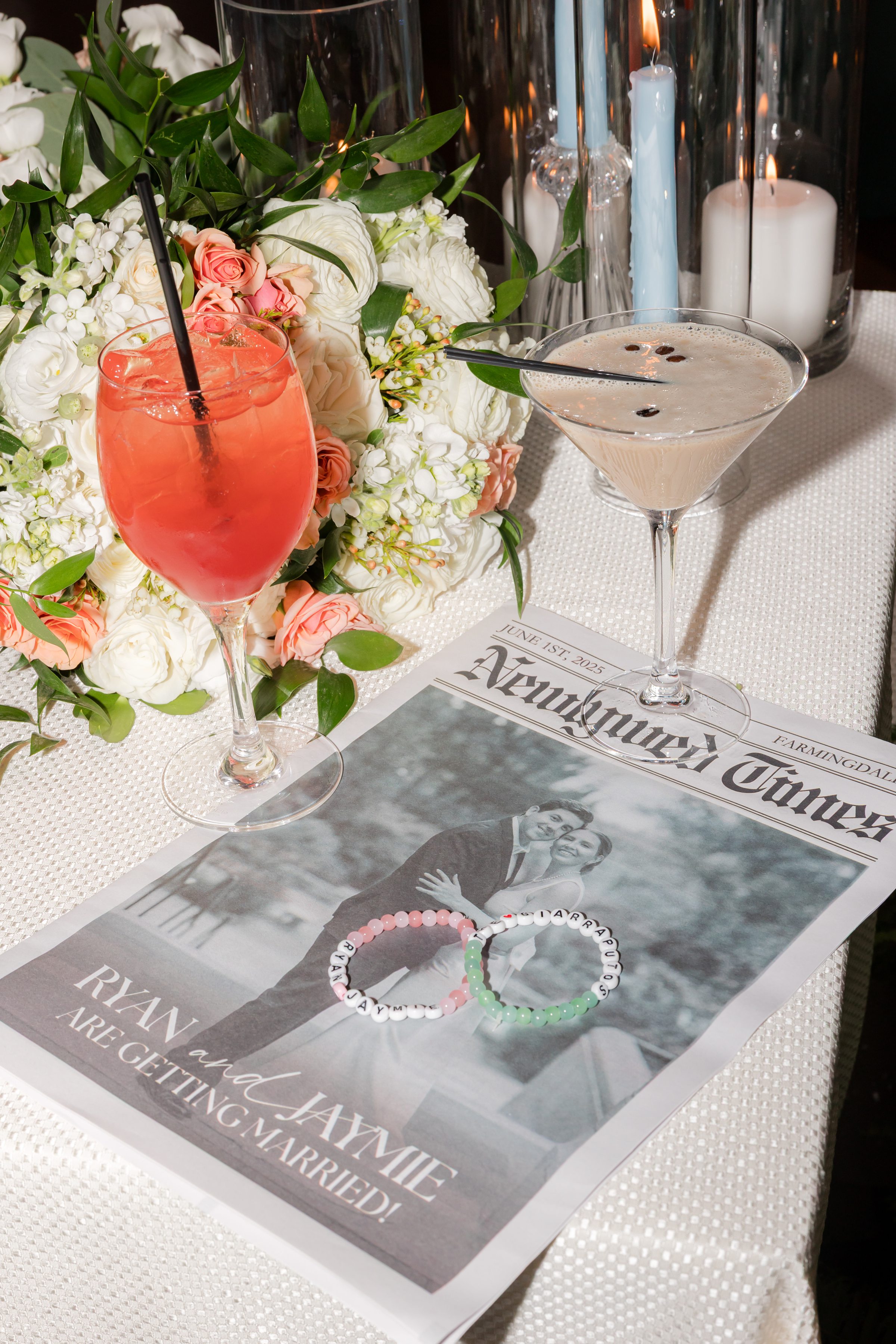 Wedding reception details at Eagle Oaks Country Club