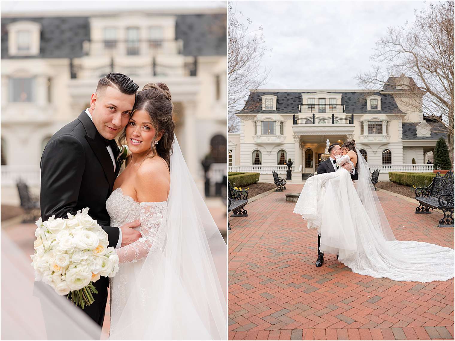 bride and groom photos at Ashford Estate in Allentown NJ
