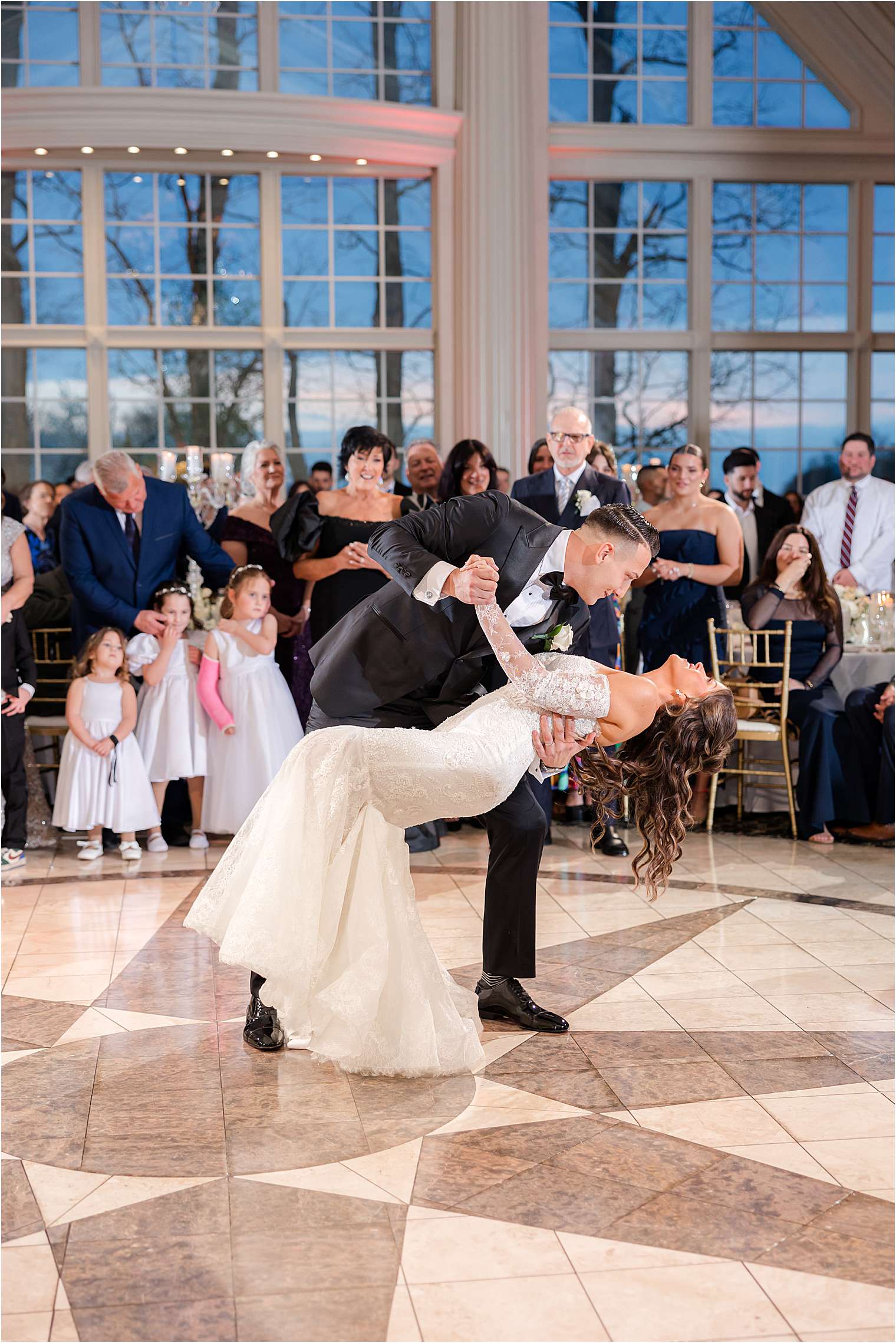 bride and groom first dance at Ashford Estate in Allentown NJ
