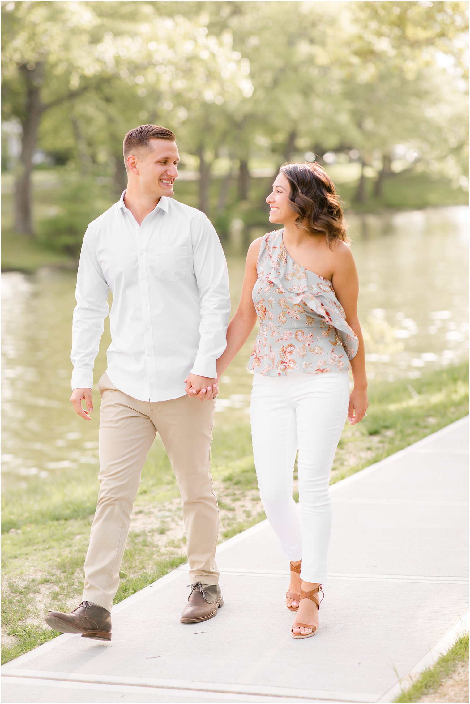 Engaged couple in Spring Lake NJ by Spring Lake Wedding Photographer